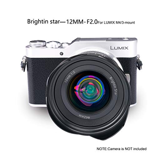 Brightin Star 12Mm F2.0 Ultra Wide-Angle Big Aperture Aps-C Manual Focus Mirrorless Cameras Lens, Fit For Panasonic Olympus Micro4/3 G7, G85, Gx9, G7Ks, Epm1/2, Em1, E-P1/P2/P3/P5, Pl 1/2/3/5/6 #TOP3