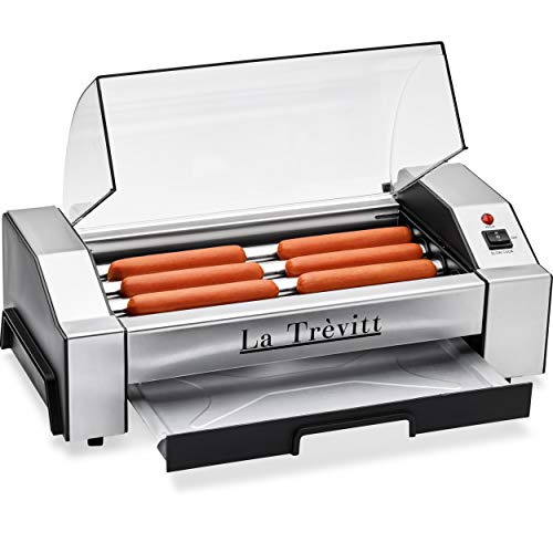 Comparison: Best Hot Dog Cooker 10 La Trevitt Hot Dog Roller- Sausage Grill Cooker Machine- 6 Hot Dog Capacity - Commercial and Household Hot Dog Machine for Family Use