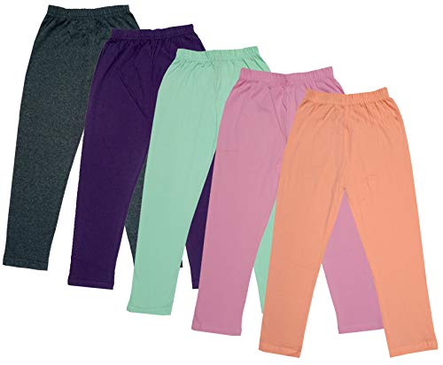 Image of indi weaves Girls Super Soft Cotton Solid Capri Pants Pack of 2