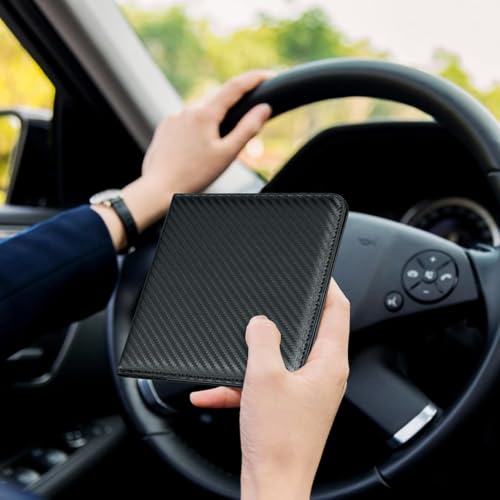 Image of CoBak Car Registration and Insurance Holder - Vehicle Glove Box Car Organizer, Auto Truck Comparment Accessories Case for Essential Document, Driver License, Cards (Black woven pattern)