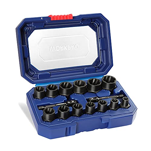 WORKPRO 15-Piece Impact Bolt & Nut Remover Set, 3/8in Drive