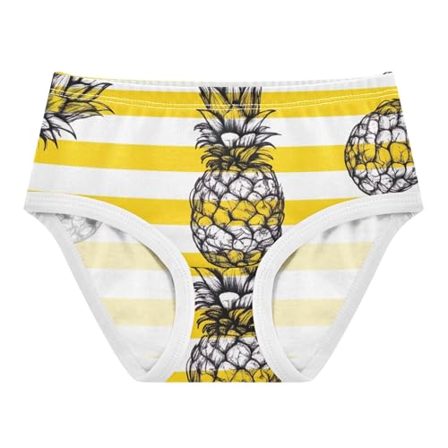Pineapples Stripe Panties Little Girl Toddlers Underwear Floral Cotton Artistic Undies Kids Briefs 2t