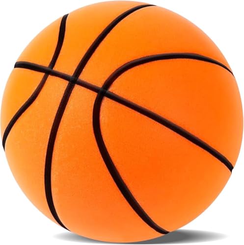 HUALEI-V 2025 New Silent Basketball Size 7 Upgrade Dribble Dream Silent Basket Ball,24cm Dribbling Indoor Soft No Noise Foam Basketball Indoor Training Ball for Kids.