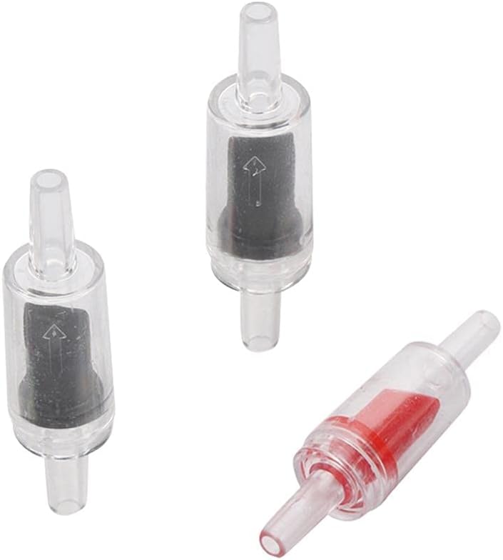 Sturdy 300 Pcs One Way Non-Return Check Valve Aquarium Air Pump Accessories Compatible with 5mm Air Pipe Water Pump Fittings (Color : Red) Pipe Fittings