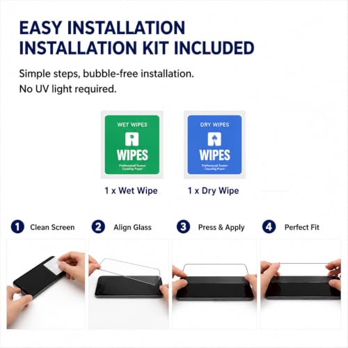 Image of ESD Full HD Compatible with Samsung Galaxy A15 4G / A15 5G / M15 5G / F15 5G / A25 5G tempered glass Edge to Edge Coverage screen guard protector with installation Cleaning kit
