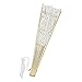 VON LILIENFELD Abanico Boda Nupcial Mujer Accesorio Carmen, Blanco