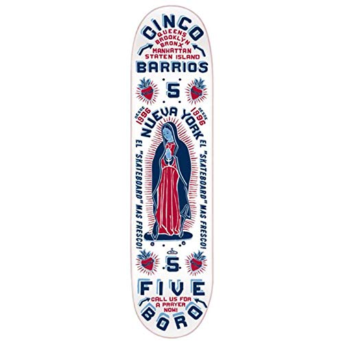 Planche de Skateboard Cincobarrios, 8.0 x 32, Blanc