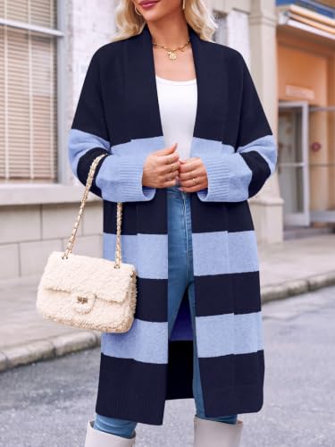 Image of Saodimallsu Womens Long Cardigan Sweaters Chunky Open Front Oversized Slouchy Knit Fall Trendy Coatigan Jackets