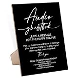 Audio Guest Book Sign, Minimalist Wooden Sign With Stand, Wedding Reception Signs, Party Supplies, Bridal Shower Centerpieces, Engagement Party Decorations, Sign Our Guest Book Signs For Wedding-4