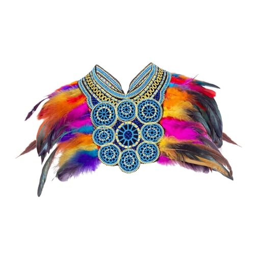 Chal de plumas artificiales para Halloween, accesorio de disfraces, carnaval, fiesta de máscaras, cosplay
