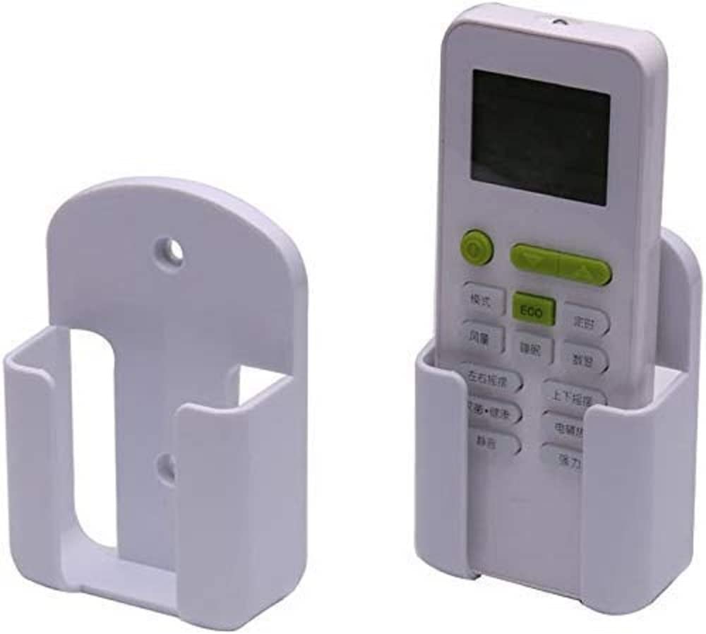 VMPS Wall Hanging Remote Holder Stand/Wall Mount, Charging Holder Compatible with Voltas Onida Lloyd Godrej Hitachi Daikin O General AC Remote Holder Storage Case for Remote(White)