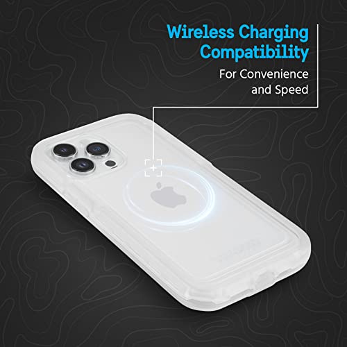 Image of Pelican Voyager Series - iPhone 13 Pro Case - 18ft Military Grade Drop Protection, Compatible with Wireless Charging - with Belt Clip Holster - Heavy Duty, Rugged, Anti Yellowing - Clear