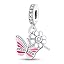 Butterfly Flowers two-piece Charm