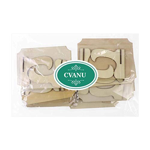 Image of CVANU Chalkboard Stand Wooden Place Card Name Blackboard Table Number Price (MDF Chalkboard 15 Pc 2)