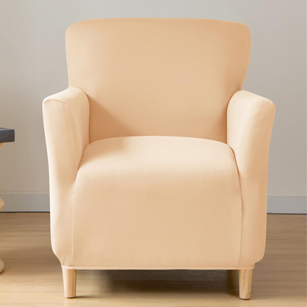 Housse de chaise élastique en tissu kaki premium pour salon