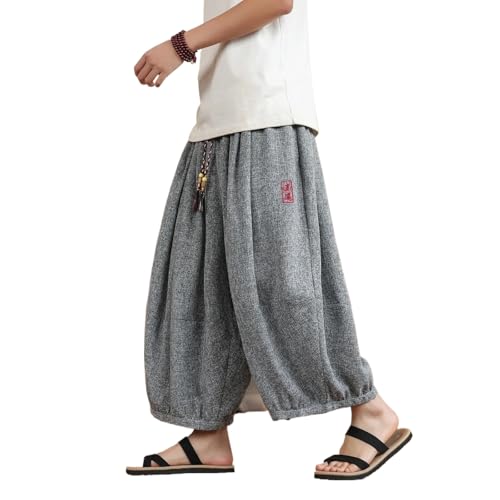 Summer Shorts Men's Japanese Loose Wide Leg Pants Casual Lightweight Trousers for Mens Streetwear