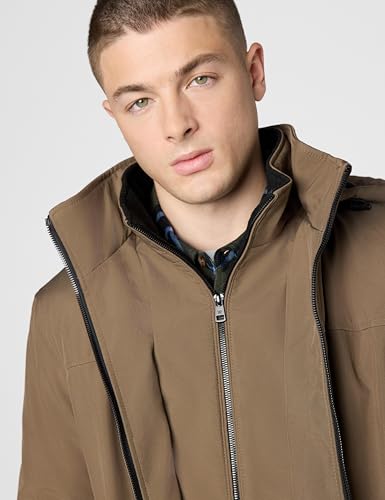 Image of Calvin Klein Men's Hooded Performance Soft Shell Jacket with Bib
