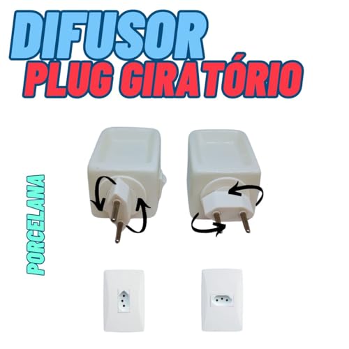 Kit 2x Difusor Aromatizador de Aroma de Ambientes Porcelana Branco Quadrado Elétrico Bivolt Maior Po