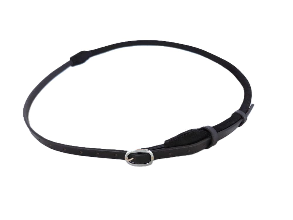 Wildleder Halsring Halsriemen Round für Pferde verstellbar Farbe Schwarz