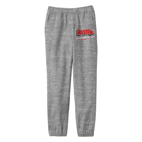 No Fear Does Not Play Well with Others Red Logo Youth Athletic Heather Joggers-Medium