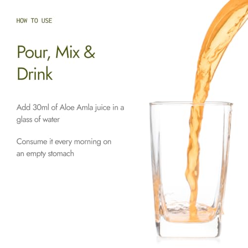 Kapiva Aloe Vera + Amla Juice | Cold-pressed Juice for Glowing Skin | Helps with Acne and Metabolism (1L)