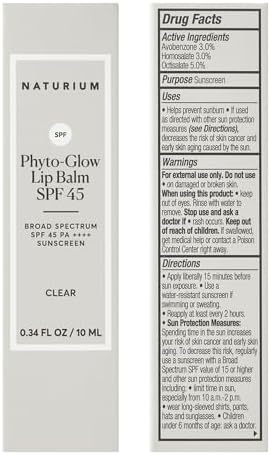 Naturium Phyto-Glow Lip Balm SPF 45 | Hydrating Gloss with Broad Spectrum Sunscreen | 0.34 FL OZ / 10 mL, Clear - 2