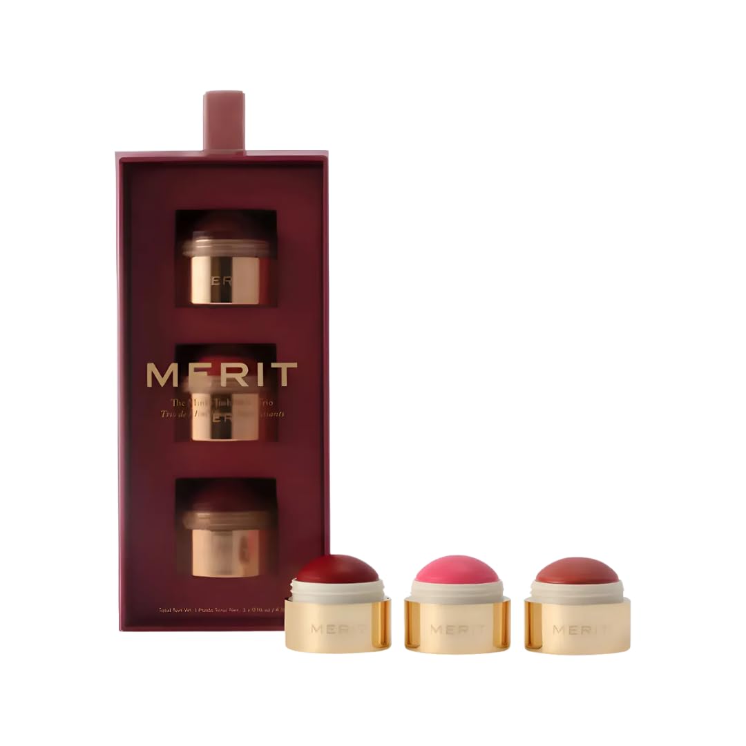 Amazon.com : MERIT The Mini Flush Blush Balm Trio Limited Edition