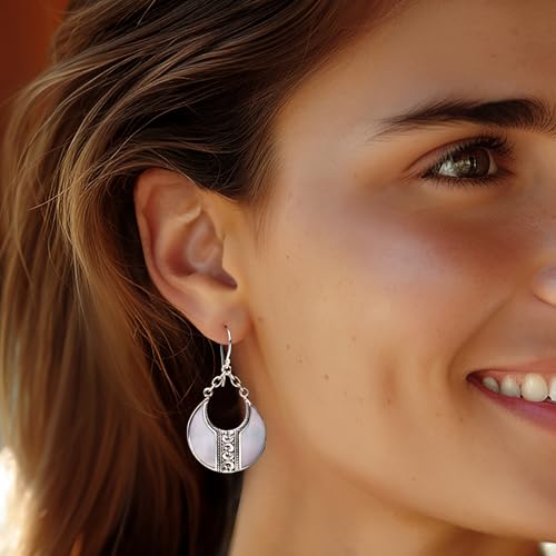 Ross-Simons Mother-of-Pearl Bali-Style Teardrop Earrings in Silver2