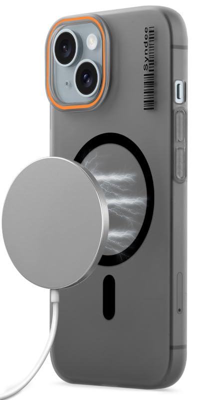 Mr. Case Back Cover for iPhone 13 Mini Sleek Frosted Translucent Back Only Compatible with Wireless Magnetic Accessories | Anti-Scratch Shockproof Phone Case – Black