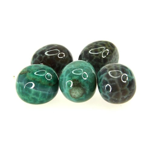 Ágata Pavo Real Verde Litoterapia Piedra Natural Minerales - Piedra enrollada