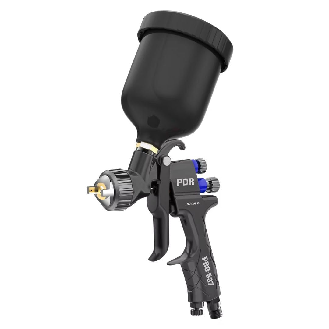 Mini Pistola de Pintura HVMP PDR PRO-537 0,8mm 250ml Profissional | Copo Preto UV | Ideal