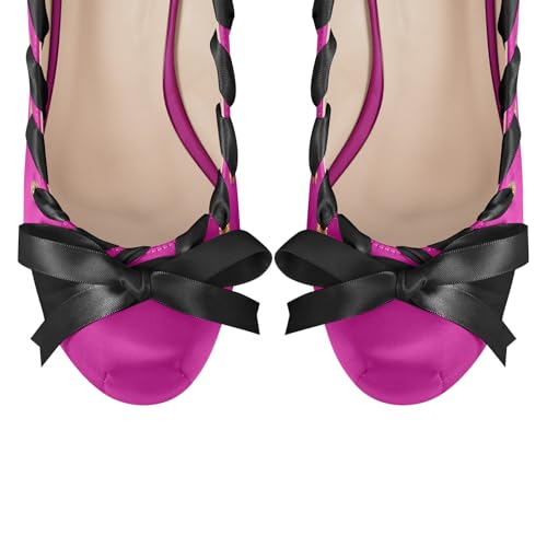 Image of Platform Heels Chunky Bow Ribbon Pumps