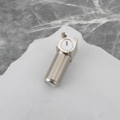 Prise F femelle coudée 90 degrés cuivre 4 broches embase châssis coaxial TV - 5