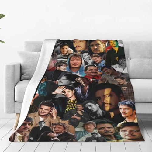 Ireser Pedro Actor Pascal, coperta morbida e leggera in pile di flanella, per bambini e adulti, idea regalo, 127 x 101 cm