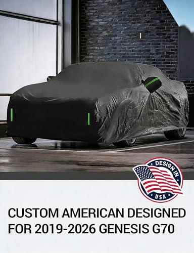 Image of Proadsy Custom Fit Car Cover for 2019-2026 Genesis G70 Waterproof Outdoor | UV-Blocking Waterproof With Soft Lining Prevents Leaks & Scratches. Perfect For Sunny, Snowy Outdoor Parking, Garage Storage
