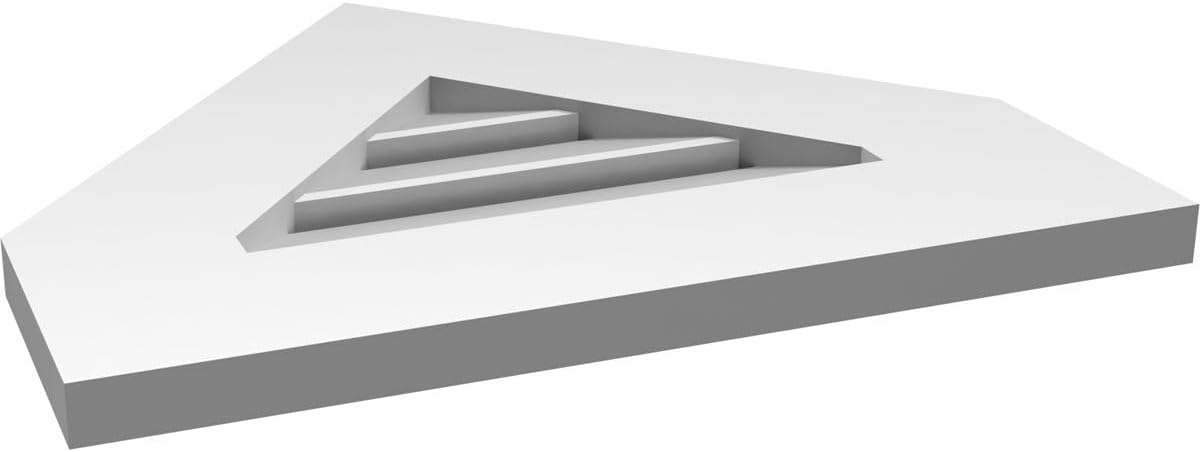 GVSPE18X1601SF-14 Peaked Top Standard Frame, Primed Tan Signature Series Surface Mount Gable Vents, 18-in. W x 16-in. H