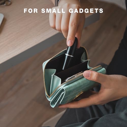 Trifold Leather Wallet for Women RFID Blocking, Small Compact Purse with Zipper Pocket, Ideal for Gift, Green4