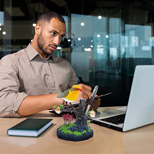 Pathside Electric Battery Operated Control Voice-Parrots, Talking Parrots Birds Electronic Pets Office Home Decoration Recording & Playback Function Pen Holders Kids Toys, Office And Home Decor (C) #TOP1