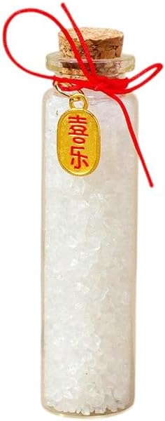 Lumisoul Natural Crystal Chip Stone Wishing Bottle Gemstone Feng Shui Wealth Ornament Energy Cleansing Stone DIY Decoration (Clear Quartz (6 PCS))