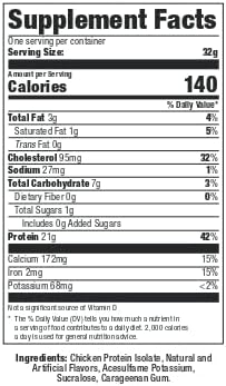 Miniatura 2 de Ultimate Nutrition Mezcla de bebida aislada de proteína de pollo, sin gluten, sin OMG, con 0.81 onzas de proteína por cucharada (ponche de fresa, 14