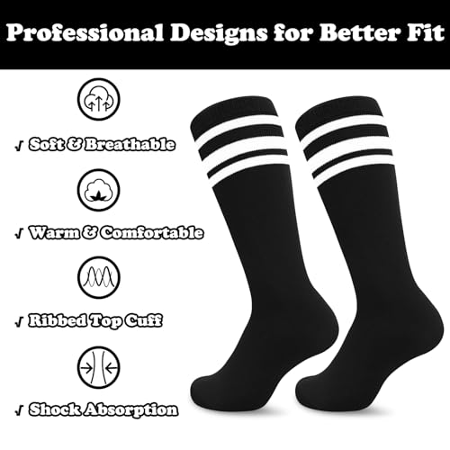 Sarfel Youth Toddler Soccer Socks Kids Baseball Socks Youth Boys Girls Knee High Softball Football Accessories Tube Cotton3
