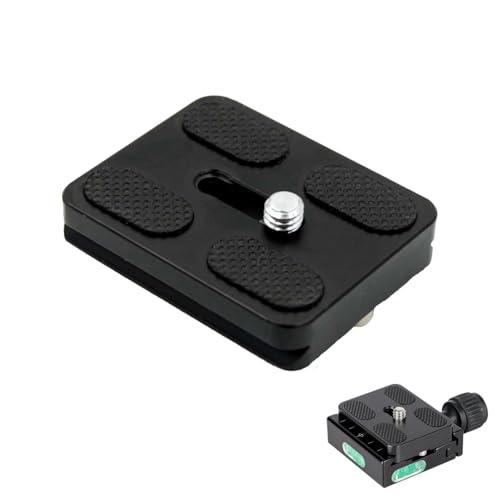 2 Piastre A Sgancio Rapido In Alluminio Per Arca Swiss – Universali Per Treppiede E Testa Sfera (PU-50, Nero)