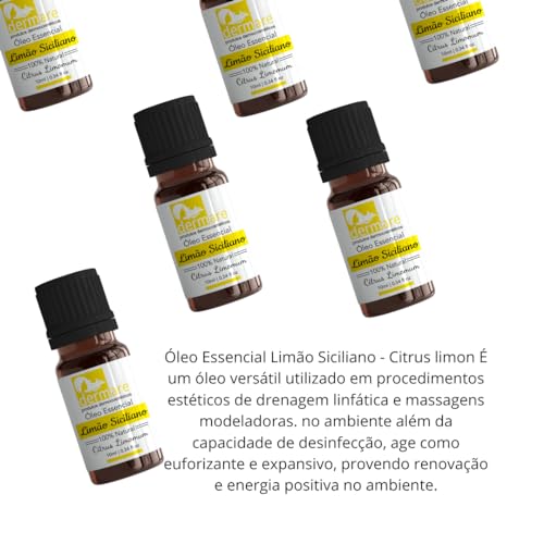 DERMARE Oleo Essencial De Limão Siciliano Dermare Amarelado 10Ml