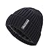 Warme Wintermütze Strickmütze Herren Damen - Unisex Beanie Cap Hat mit Thermo Fleecefutter Winddichte Winter Mütze für Outdoor Sport Laufen Rad Ski Fahrrad Fitness Motorrad