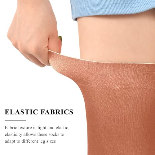 Burnt Orange Thigh High Socks for Women Casual Over the Knee Socks Stockings Tights Long Stocking Leg Warmers4