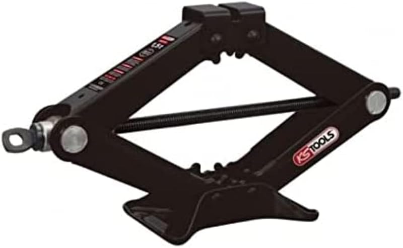 KS Tools Professzionális Autóemelő 1500kg - Ollós Emelő Hajtókarral - Kompakt 9.5cm Összecsukható Autó Emelő