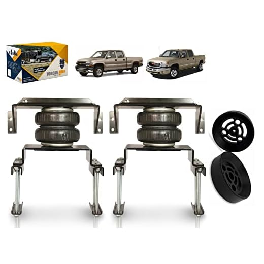 TORQUE Air Spring Bag Suspension Kit with Cradle for 2001-2010 Chevy Silverado GMC Sierra 2500HD and 3500HD [up to 5,000 lbs. Capacity] (Replaces Firestone 2250 Ride-Rite) (TR2250)