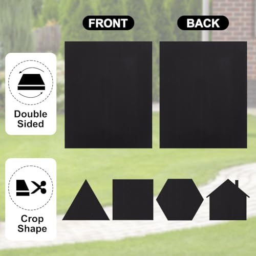 Image of AHANDMAKER 3 Pcs Black Corrugated Plastic Sheets, 12x15.7 Inch Blank Yard Signs, 3mm Thick Corrugated Poster Board for DIY Crafts, Indoor and Outdoor Party Decor