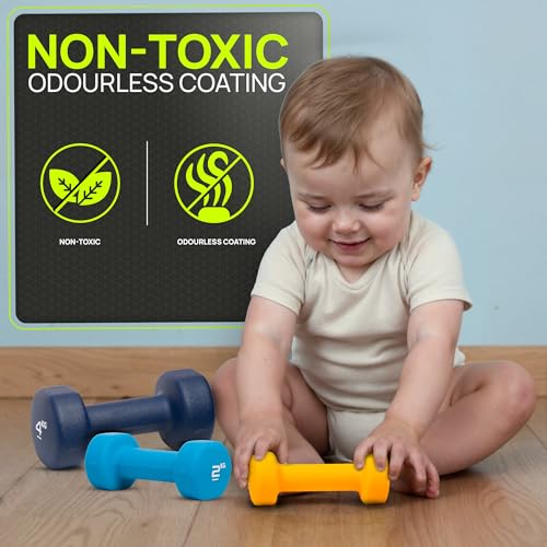 Gallant 5kg Dumbbells Pair - Neoprene Hand Weights for Women and Men, 5kg Weights Dumbbells Set - Small Arm Weights For Home Gym Fitness Exercise Weight Training - 5 kg x 2 - Image 5