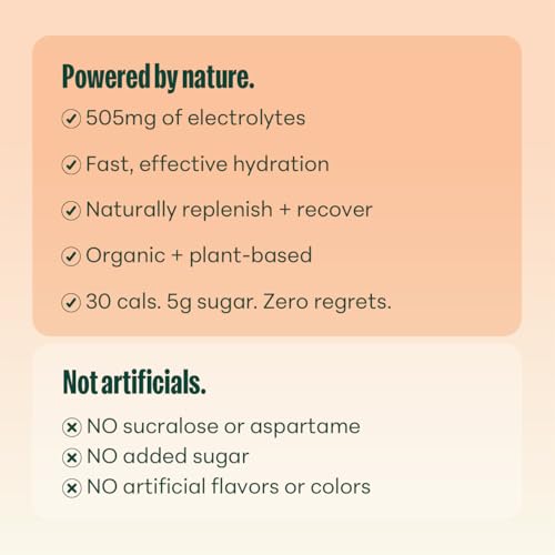 NOOMA - Hydrating Sports Drink - Electrolyte Drink with Organic Coconut Water - Organic & No Added Sugars - Rapid Hydration - 30 Calories & 505mg Electrolytes - Mango - 12 Pack (16.9oz each)